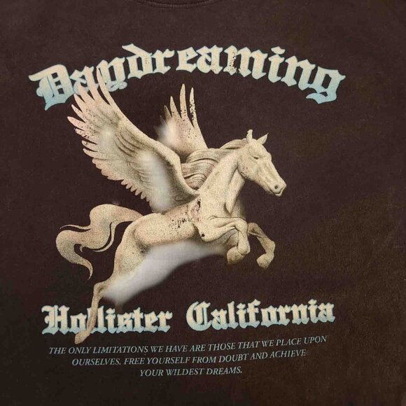 Hollister Graphic Acid Wash T-shirt "Bad Dreaming" Sz M - Picture 5 of 8